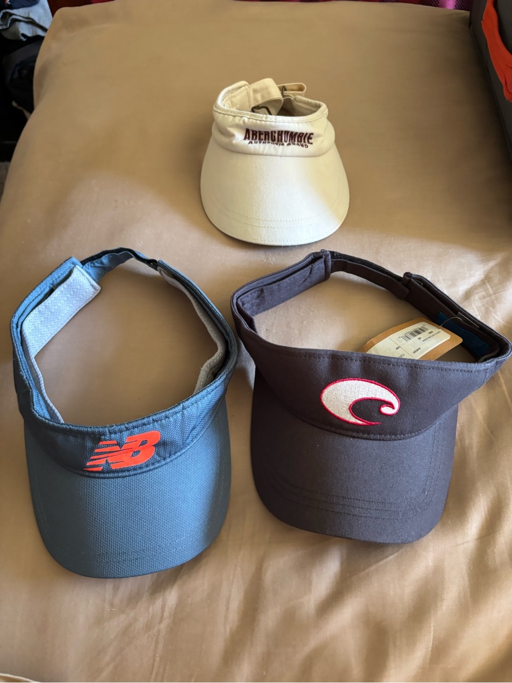 New Balance  Blue Visor with Orange Logo Costa visor Abercrombie and Fitch OS